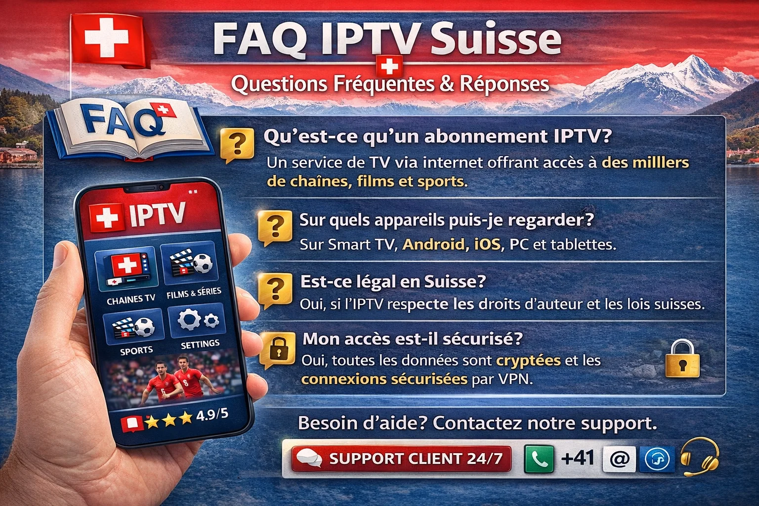 IPTV Schweiz FAQ – questions fréquentes sur l’IPTV en Suisse